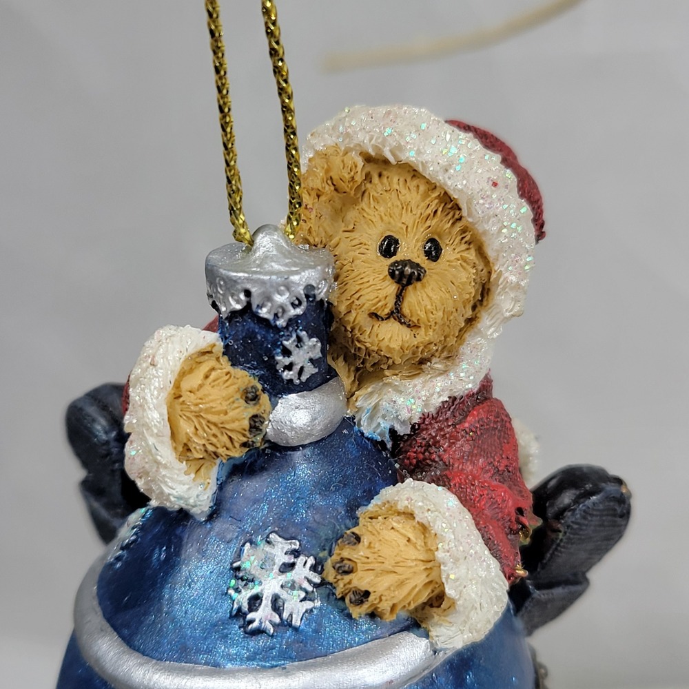 Boyds Bears Nicholas Farkleflake Teddy Christmas Ornament Trinket 2003 Vintage